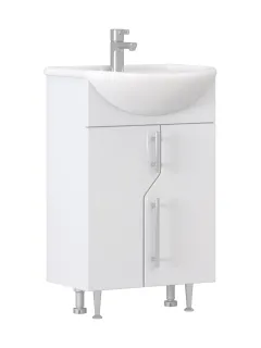 Тумба под раковину напольная Vigo Turin 225 55 см поставляется в разобранном виде белый